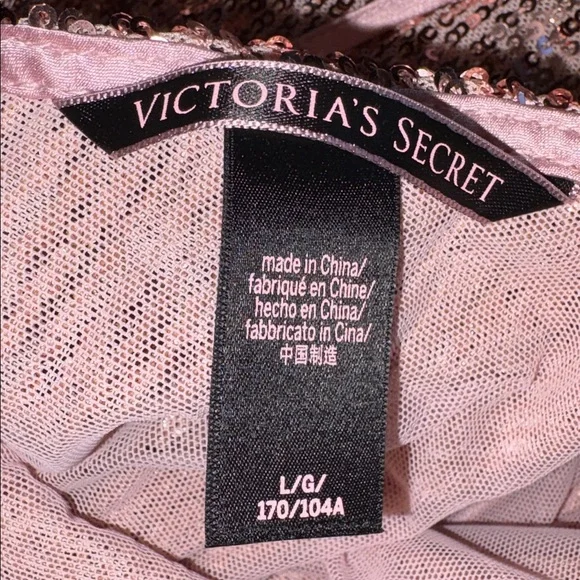 Victoria's Secret Pink Sequin Dress Mini Size Large Lined Y2K - Picture 6 of 9